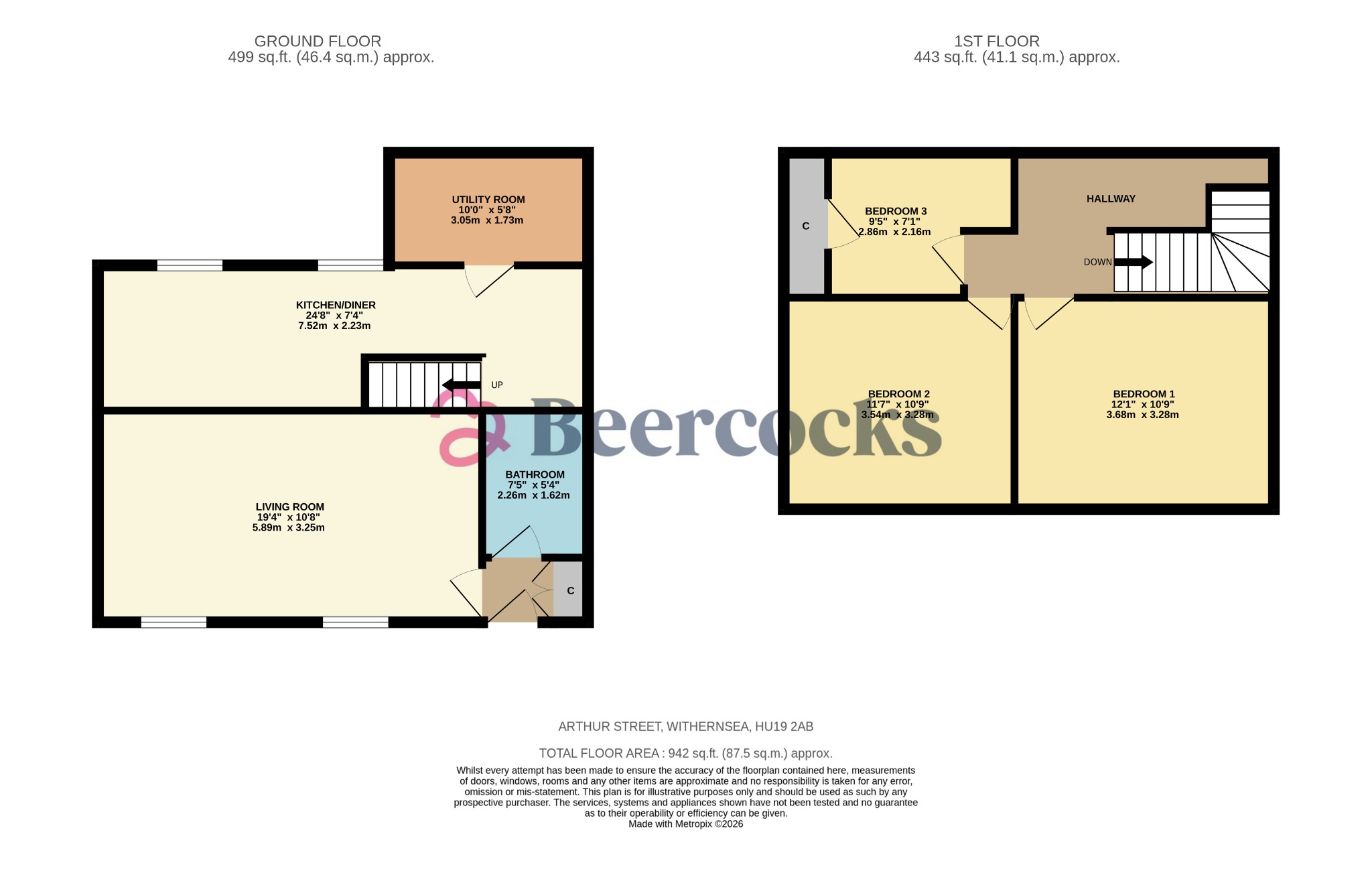 55, Arthur Street, Withernsea floorplan