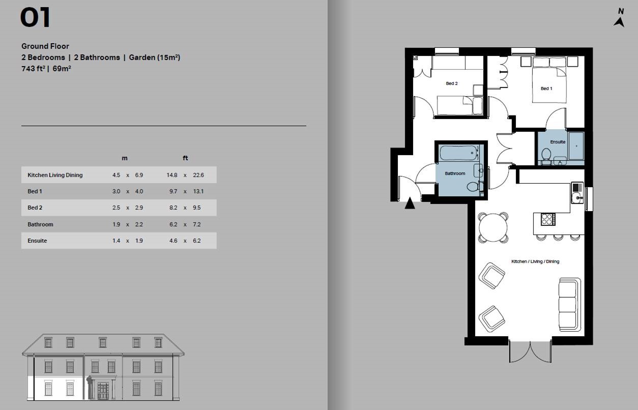 Homestead House, Gibson's Hill, London SW16, 2 bedroom flat for sale