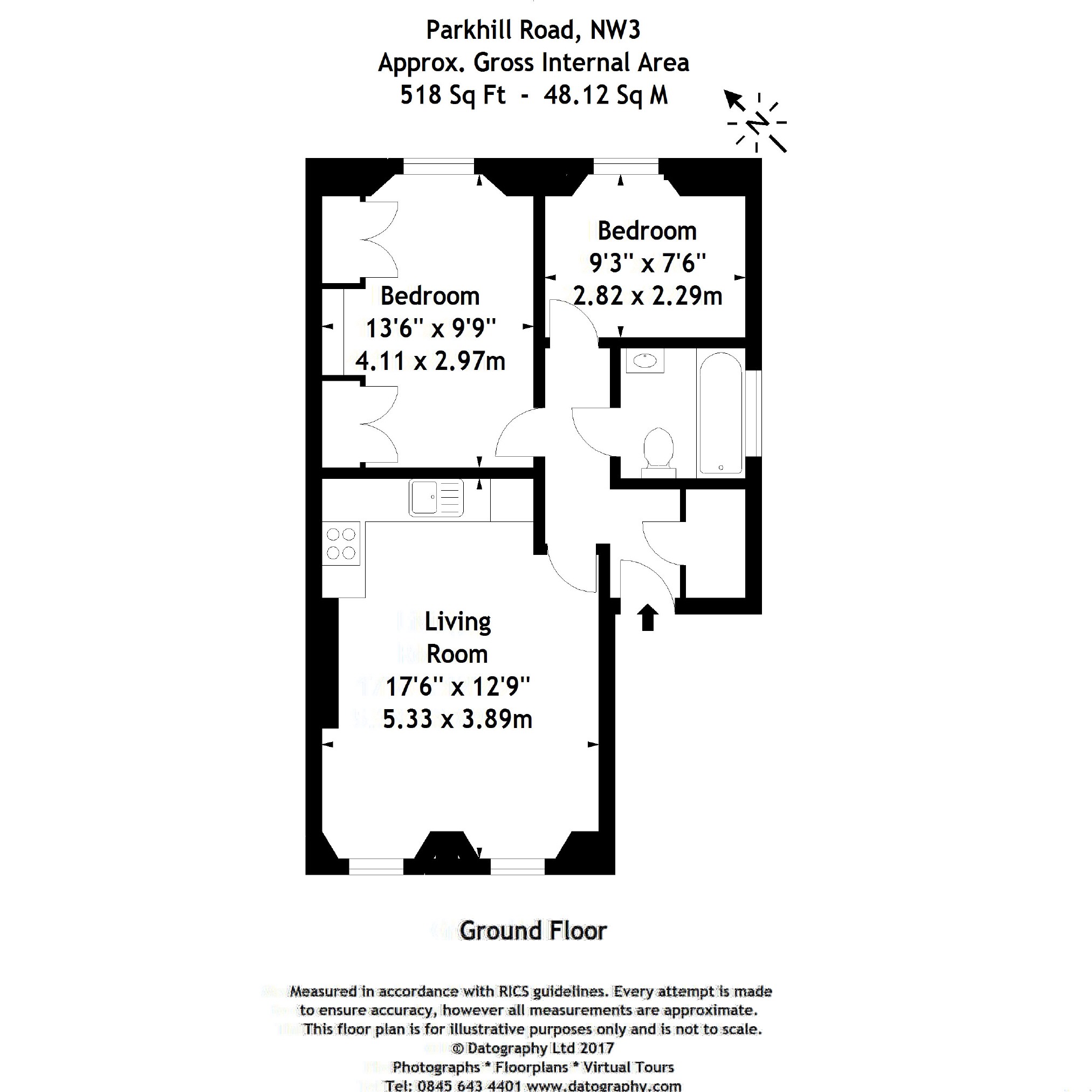 2 Bedrooms Flat to rent in Parkhill Road, Belsize Park, London NW3