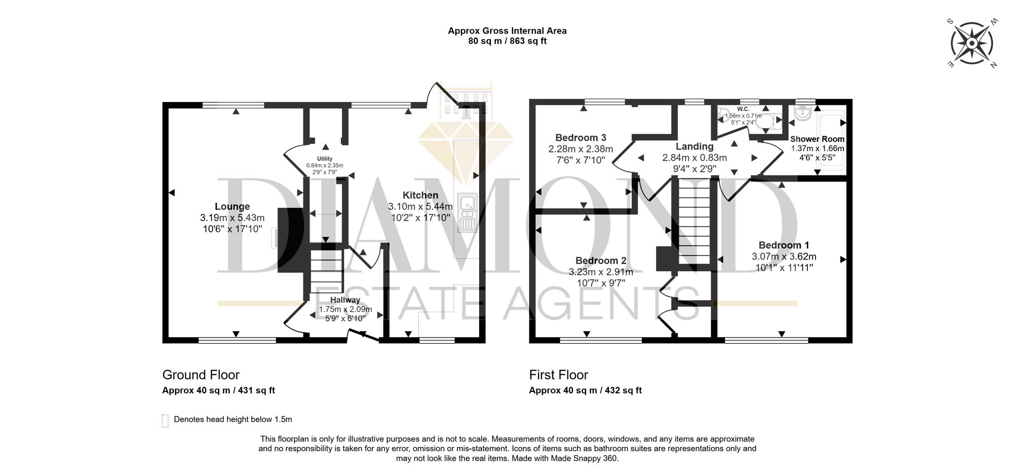 91 Higher Cotteylands, Tiverton floorplan