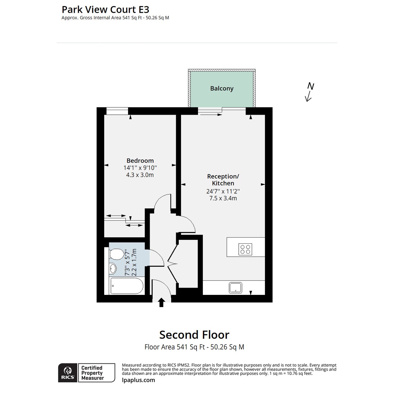 Apartment 19, Park View Court, London floorplan