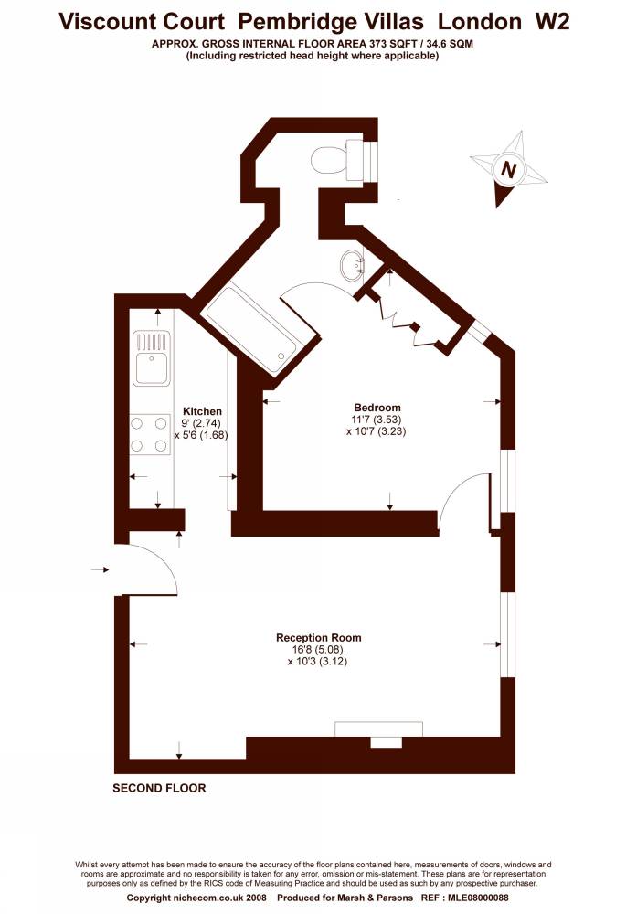 1 Bedrooms Flat to rent in Viscount Court, 1 Pembridge Villas, London W2