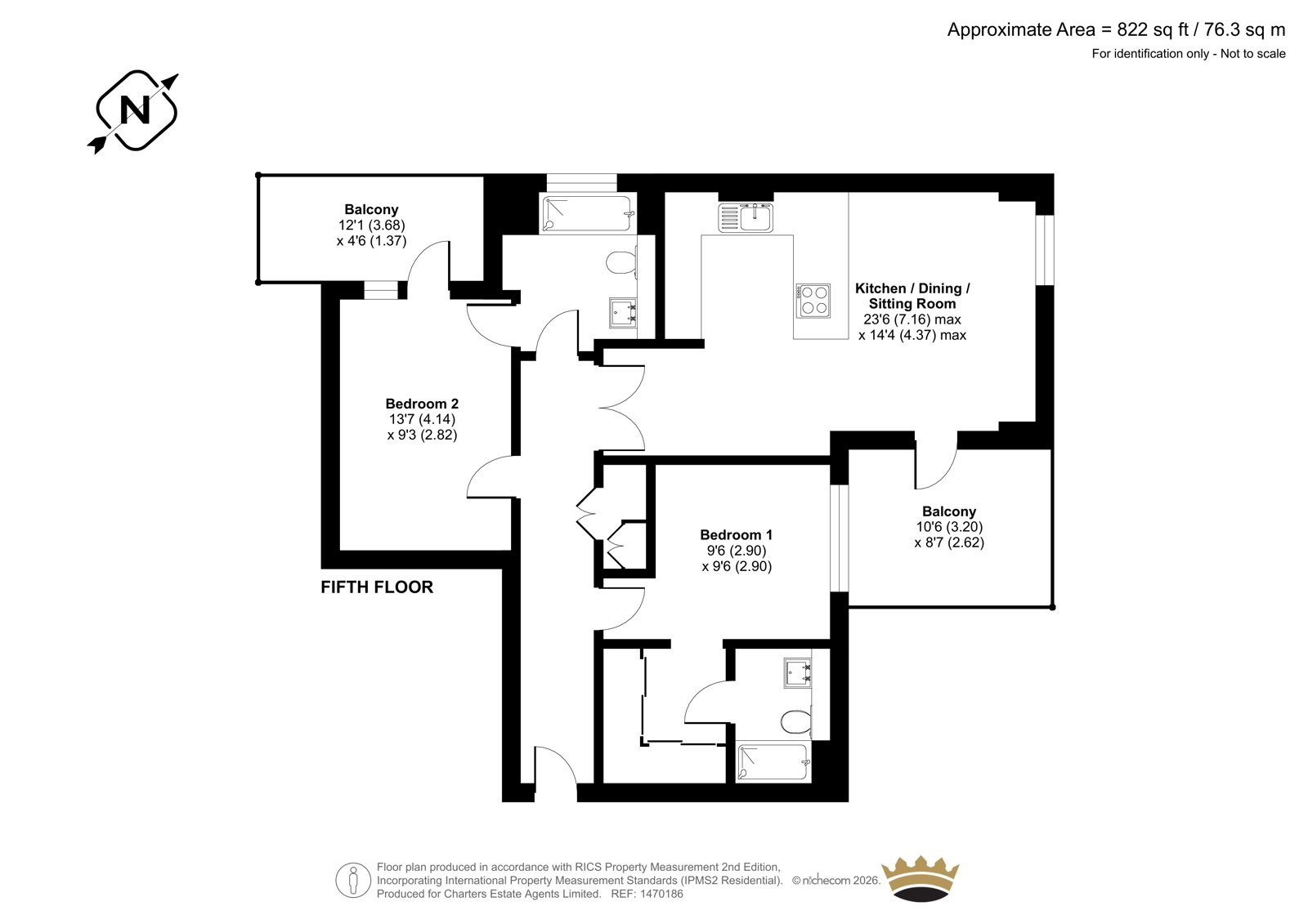 Apartment 502 Alexandra Wharf, 1, Maritime Walk, Southampton floorplan