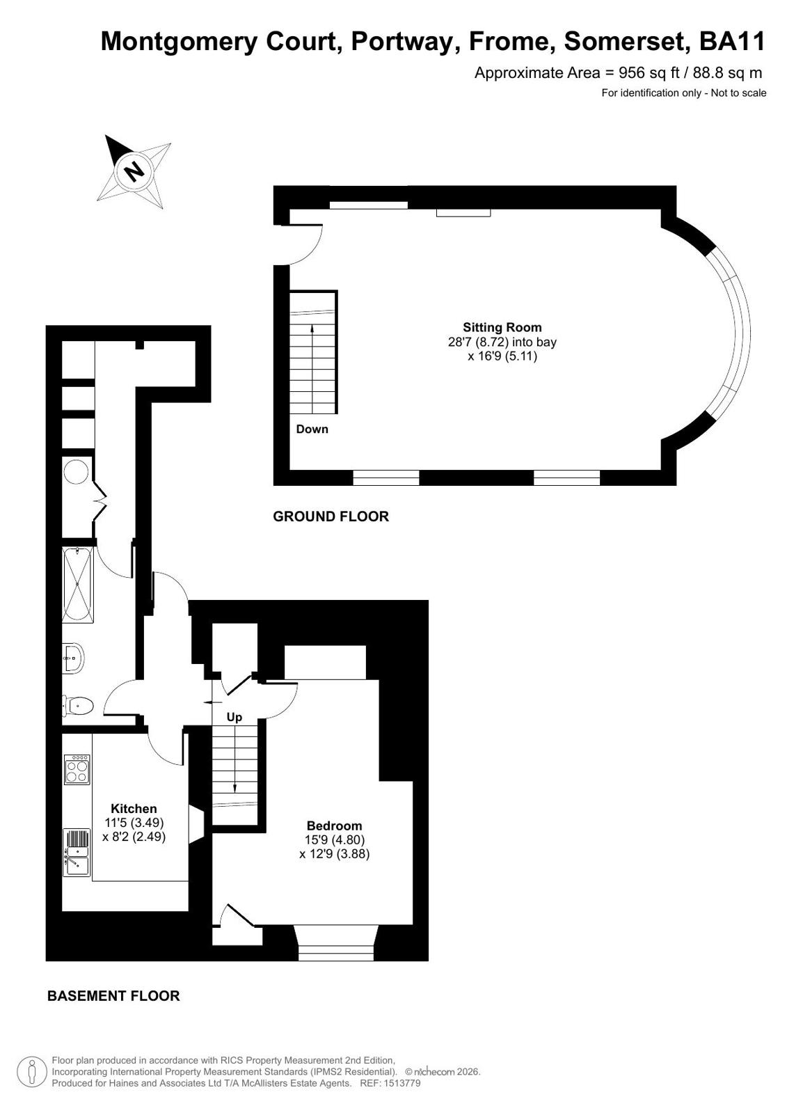Flat 1, Montgomery Court,, Portway, Somerset floorplan