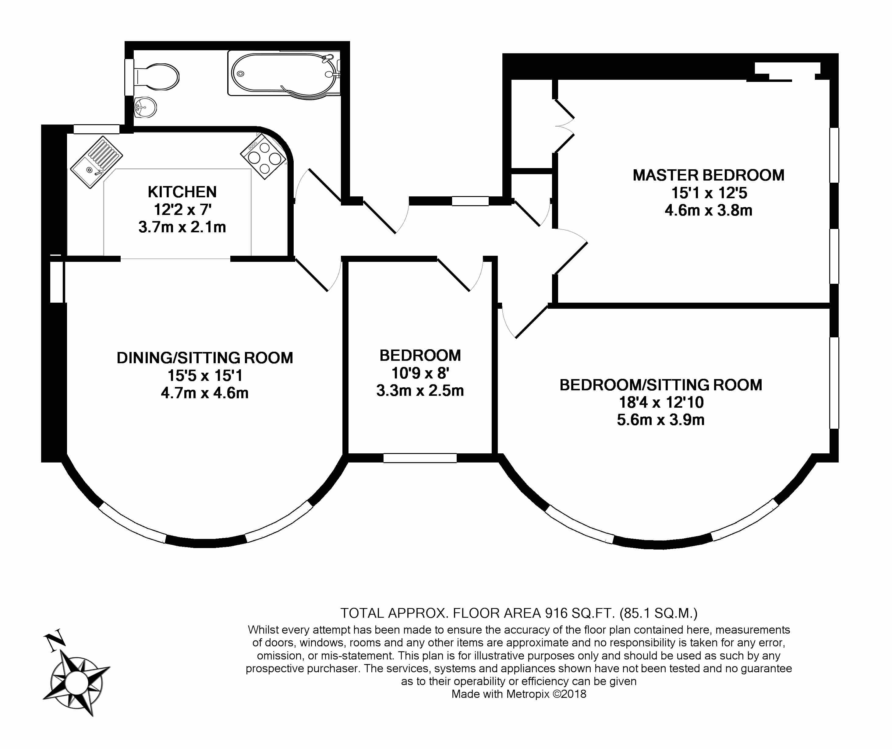 3 Bedrooms Flat for sale in Edward Street, Bath BA2