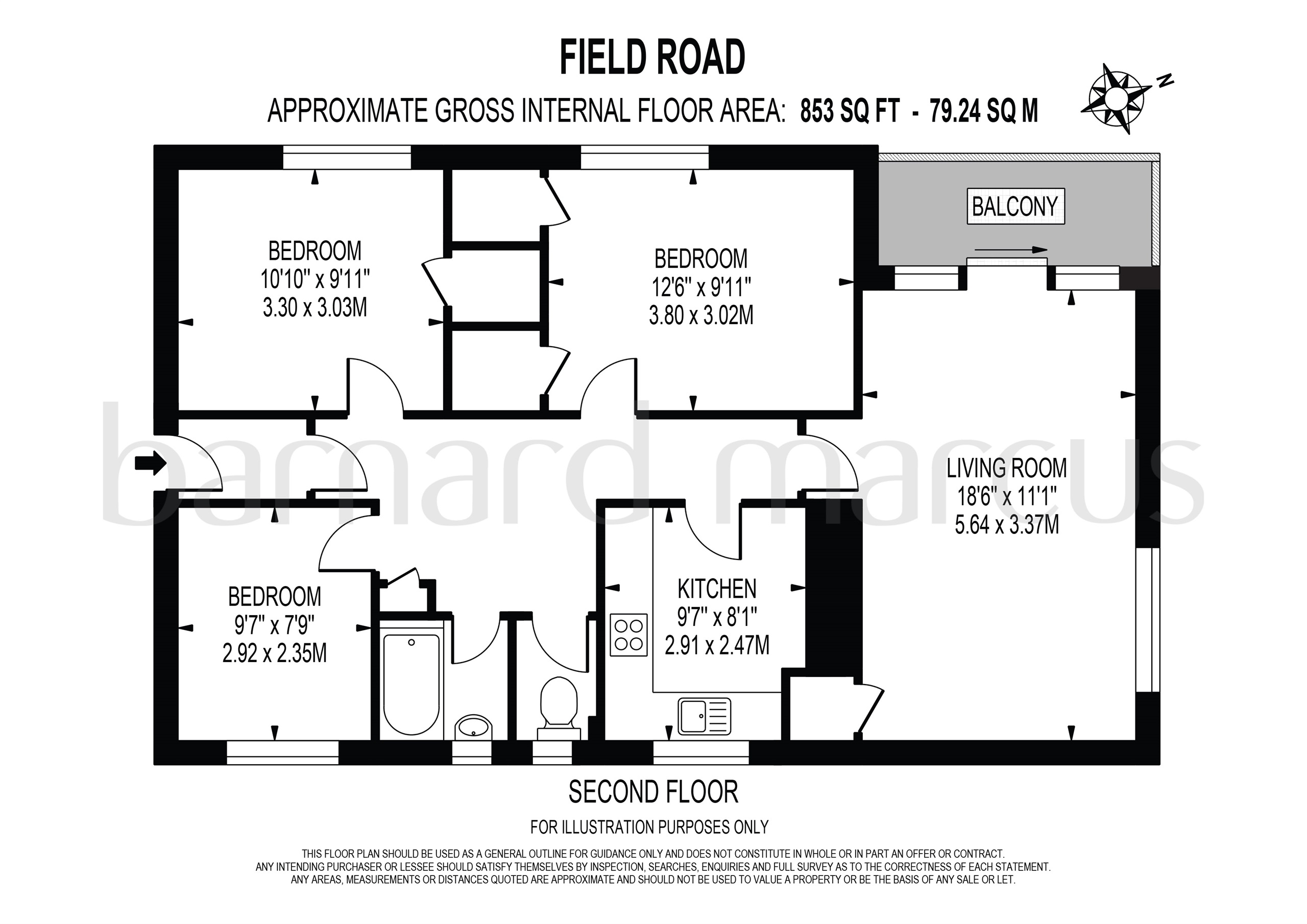 85, Field Road, Feltham floorplan