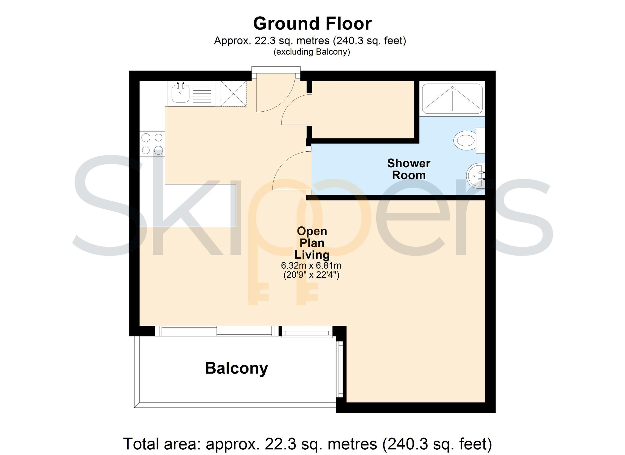 Apt 22, Pyramid House, Ashford floorplan