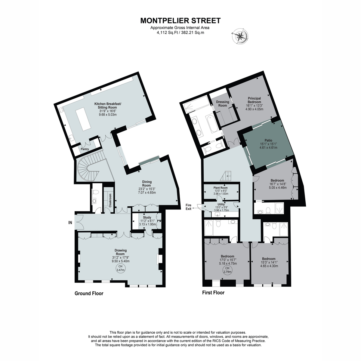 Flat 2 Montpelier Hall, 14, Montpelier Street, London floorplan