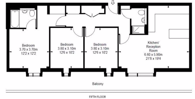 Copy Zoopla, 132, Moore House, Gatliff Road floorplan