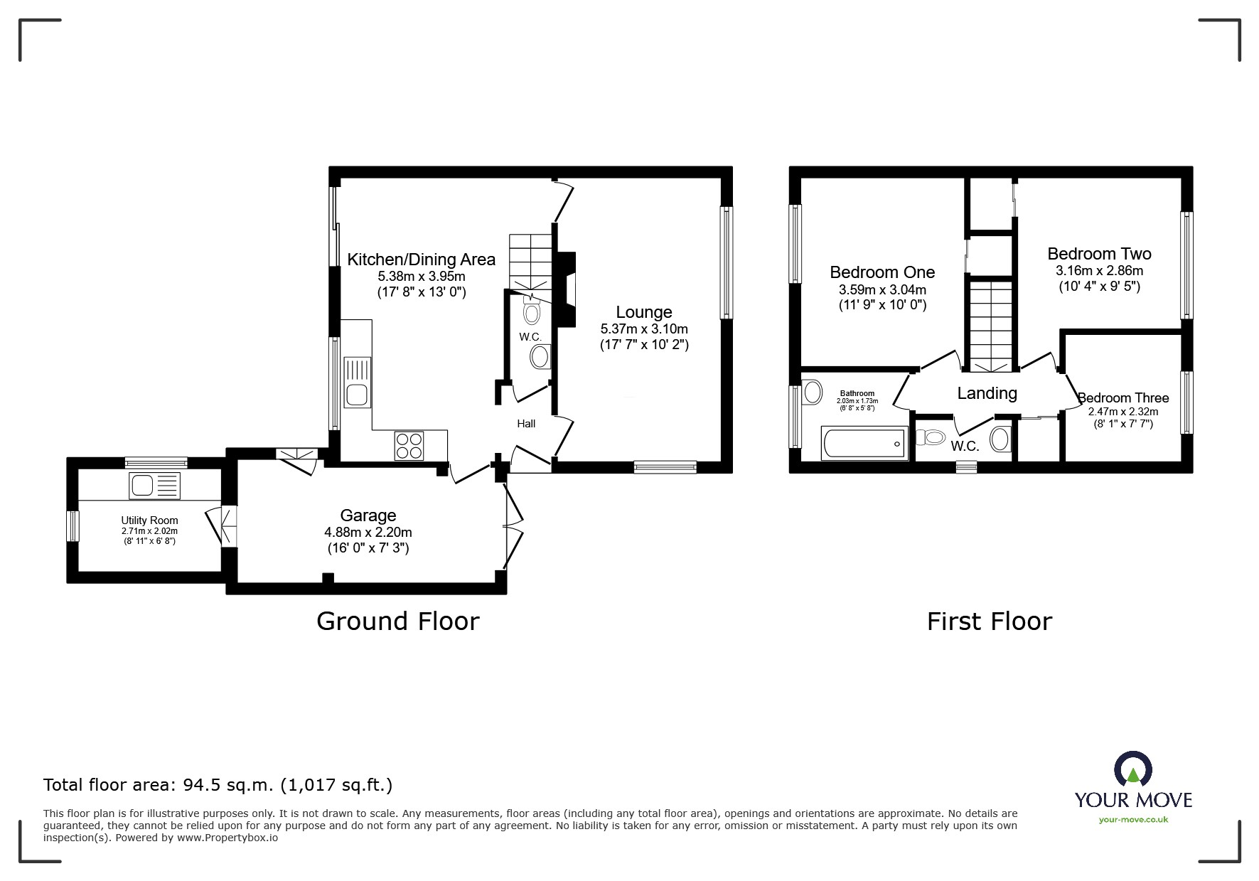 6, Arden Close, Staffordshire floorplan