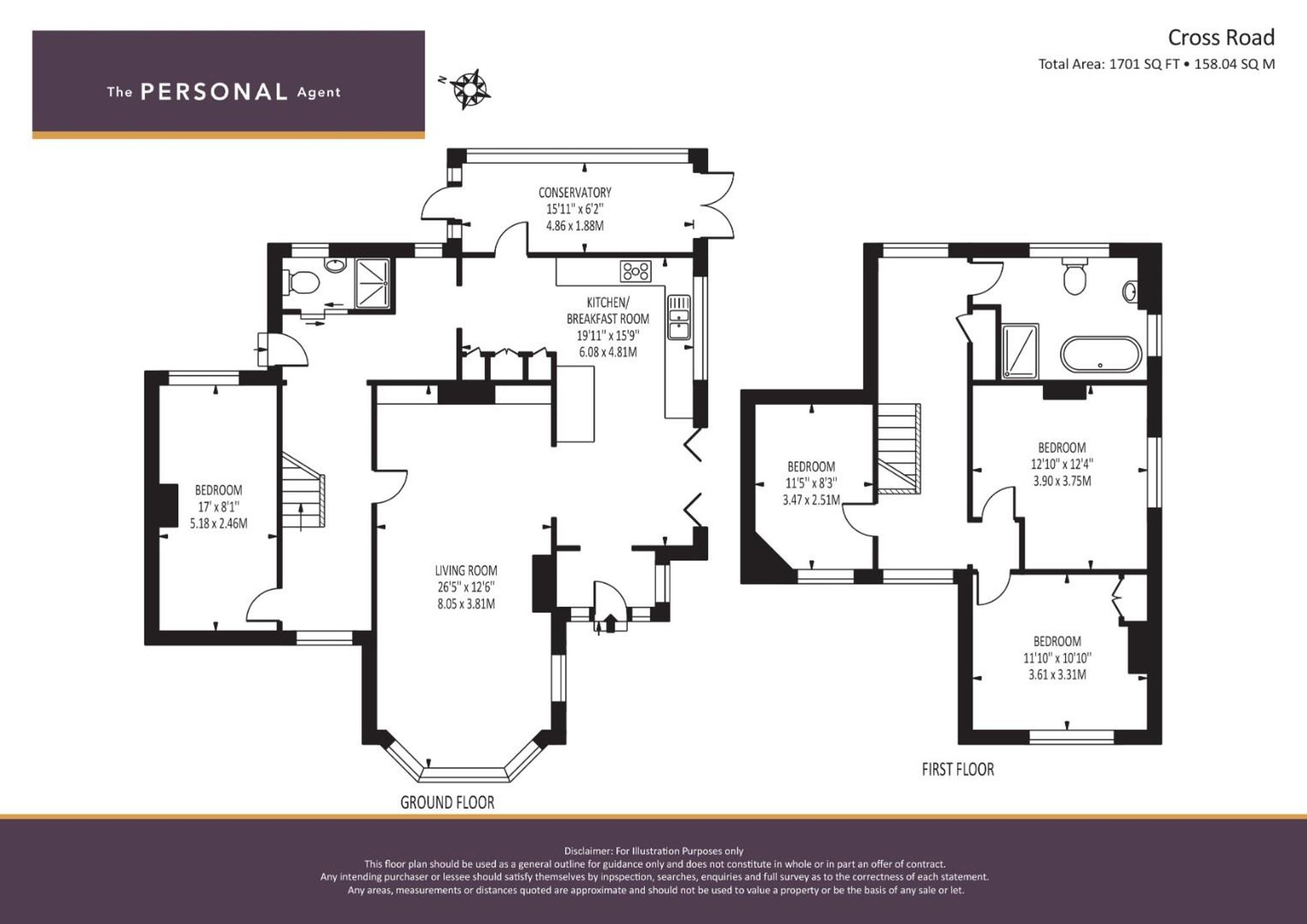 12 Cross Road, Tadworth floorplan