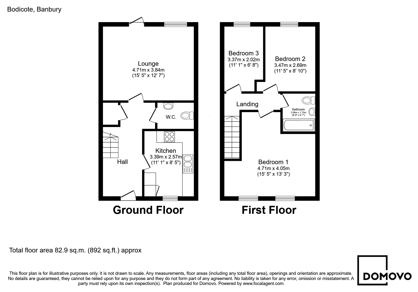 56, Bramble Crescent, Banbury floorplan