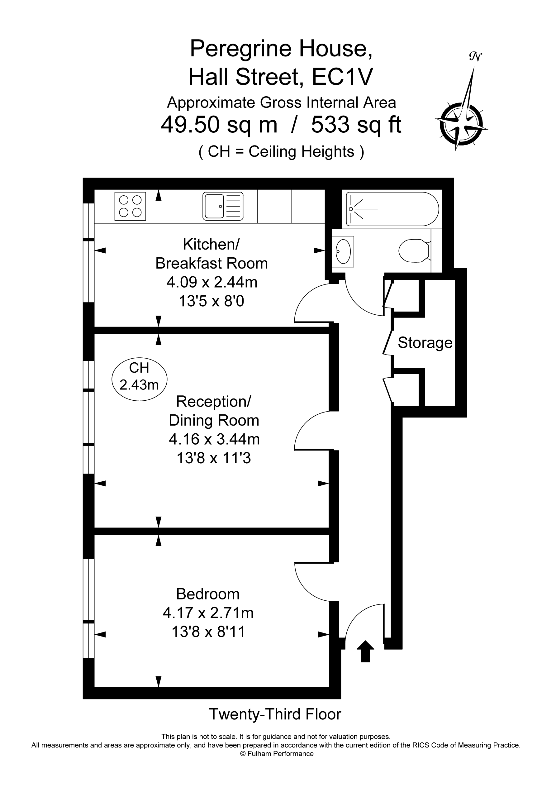 111, Peregrine House, London floorplan