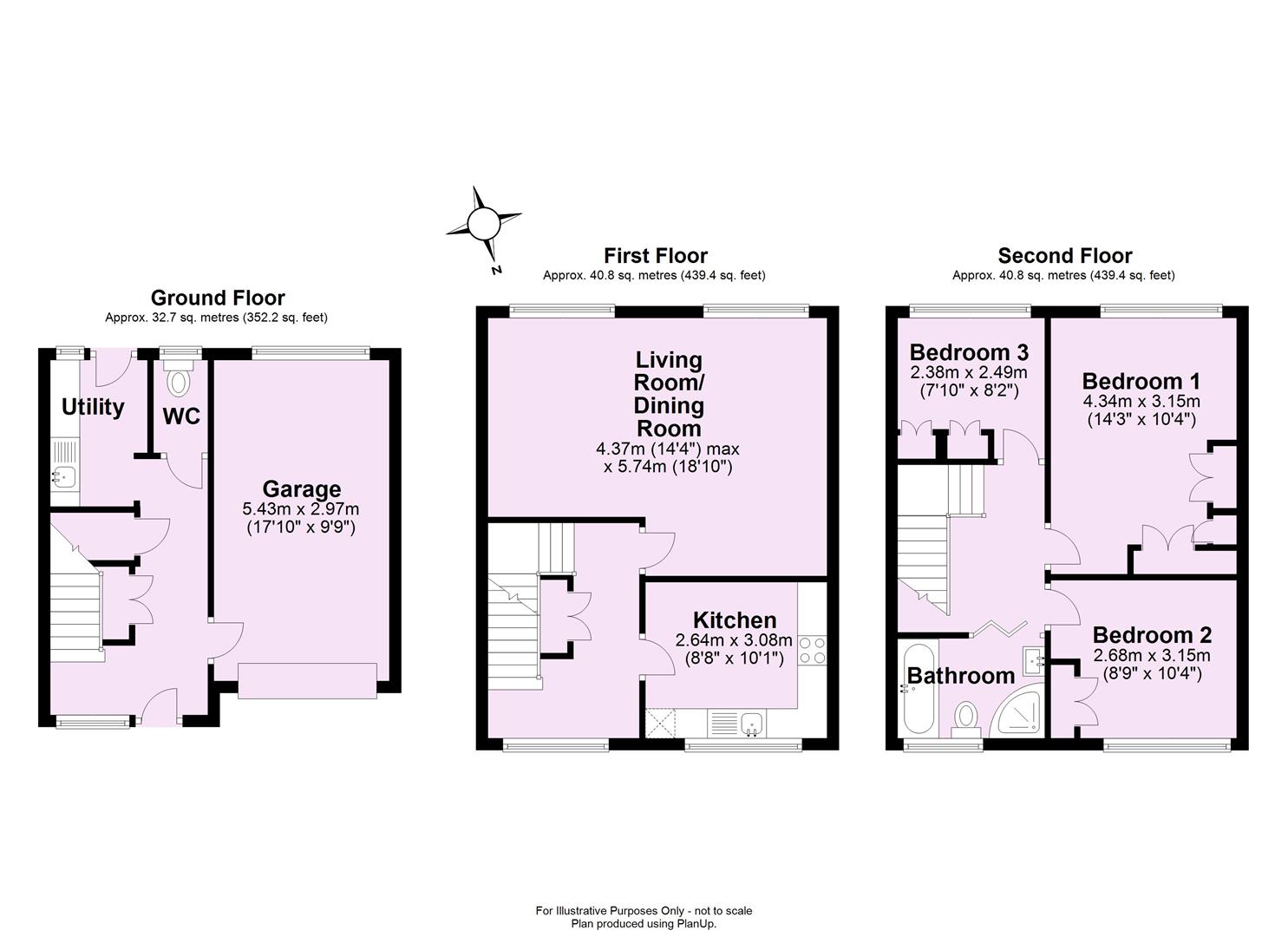 Ashfield Court, Off Tadcaster Road, York YO24, 3 bedroom town house for