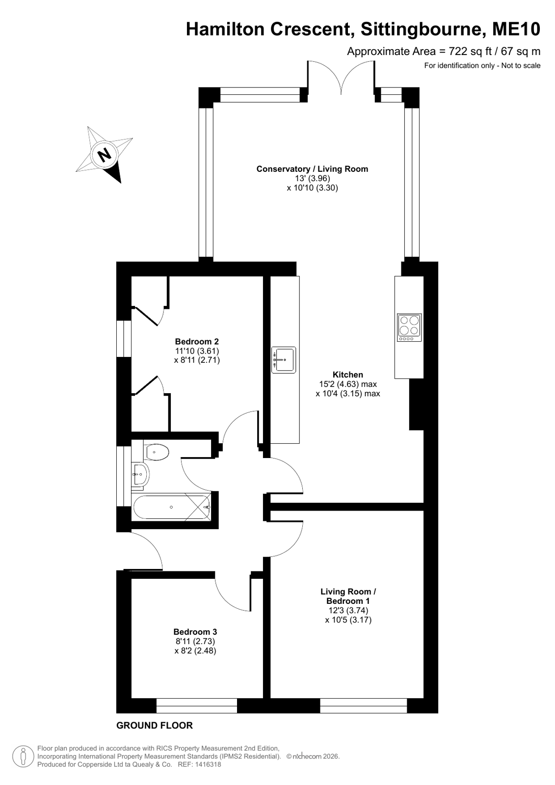 10, Hamilton Crescent, Sittingbourne floorplan