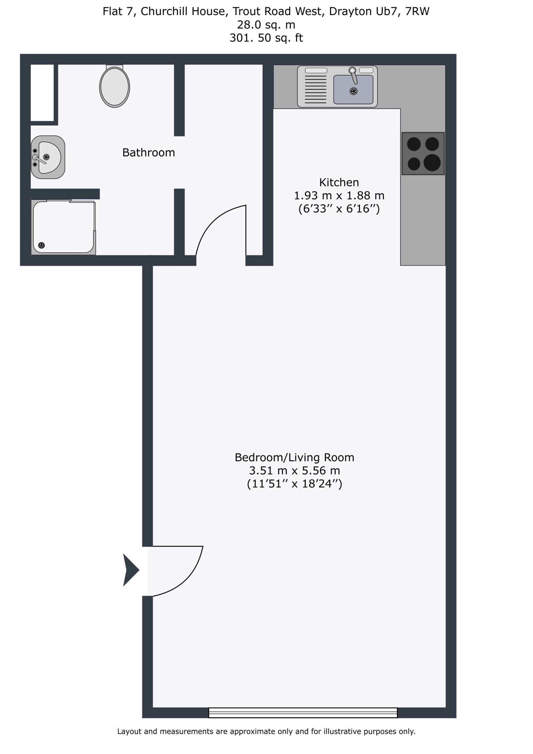 7 Churchill House Trout Road, Middlesex floorplan