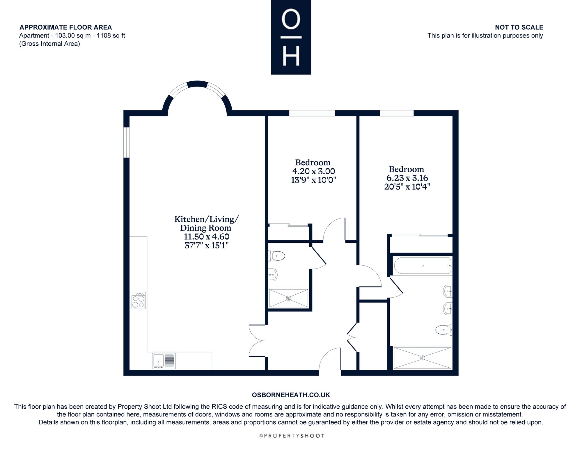Flat 6, Fairfield House London Road, Ascot floorplan