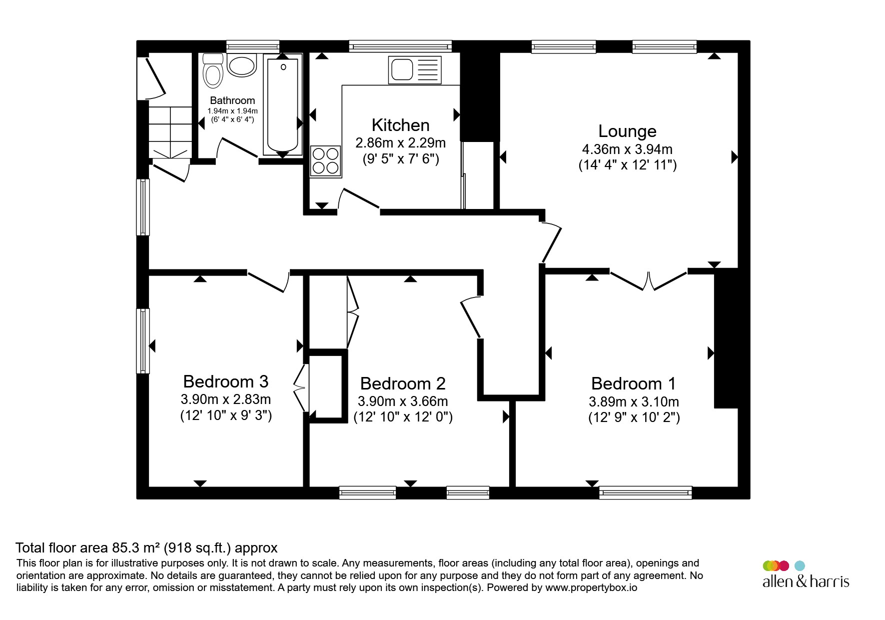 91, Erradale Street, Glasgow floorplan
