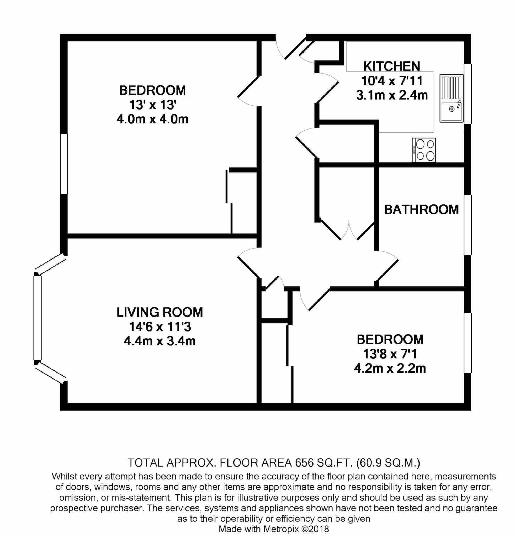 2 Bedrooms Flat to rent in Hambledon Court, The Grove, London W5
