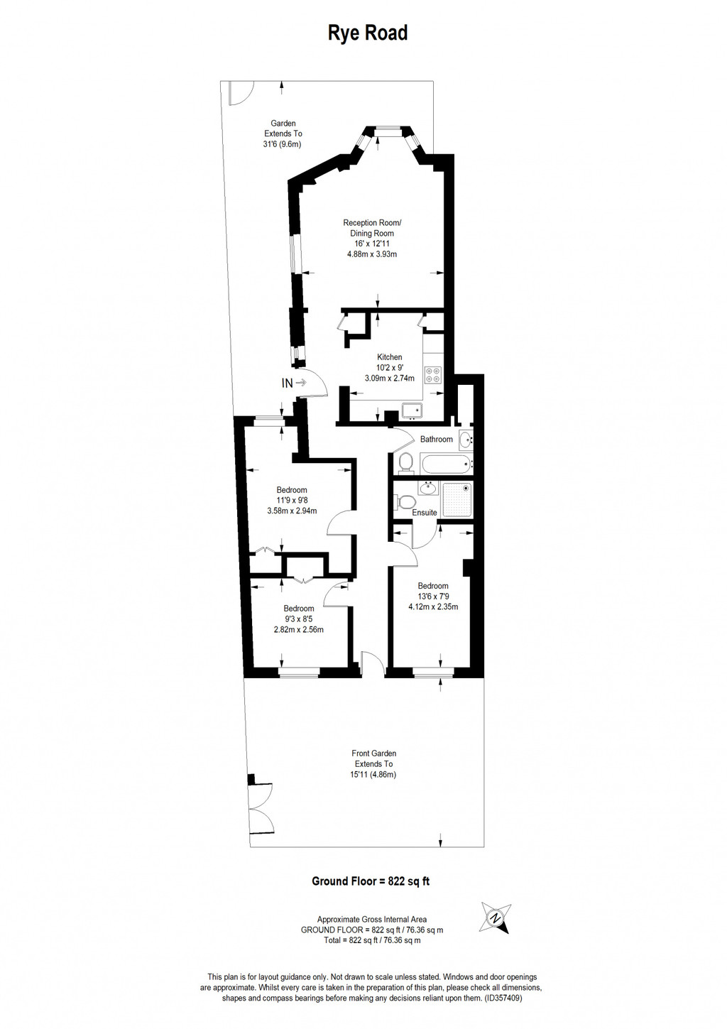 Ground Floor Flat, 53, Rye Road, Nunhead floorplan