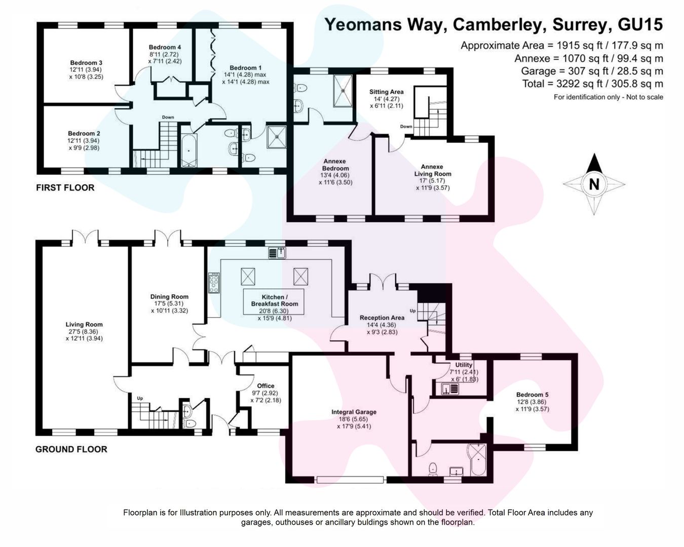 2, Yeomans Way, CAMBERLEY floorplan
