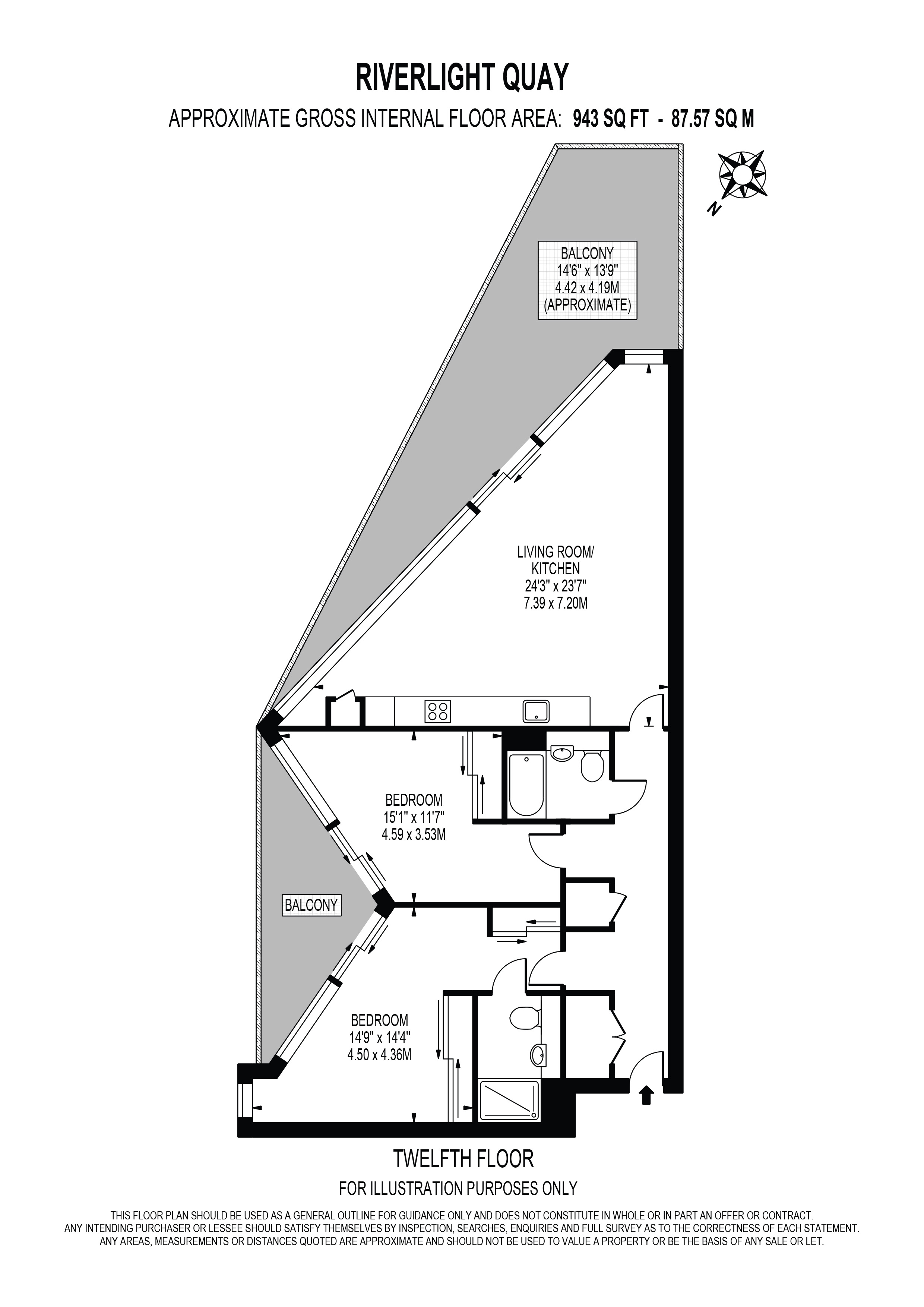 Apartment 73 4 Riverlight Quay, No Street Name Specified, London floorplan