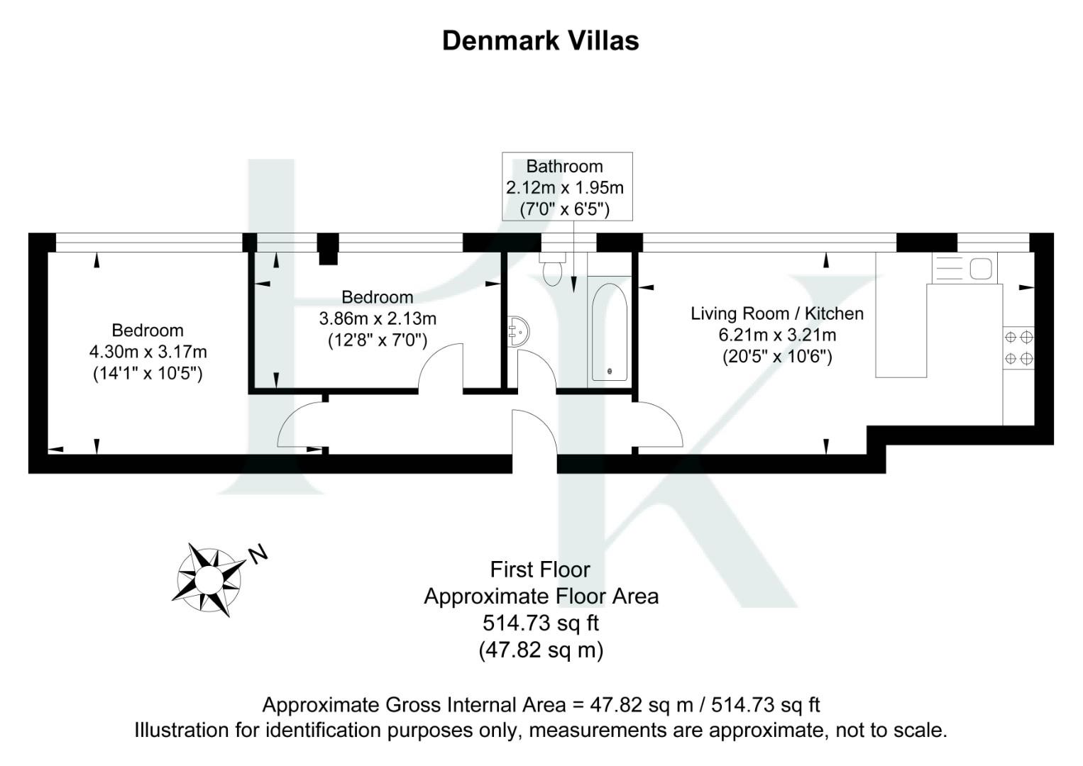 Denmark Villas, Hove floorplan