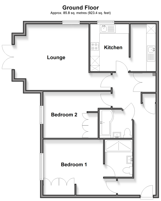 St. Monica's Road, Tadworth floorplan