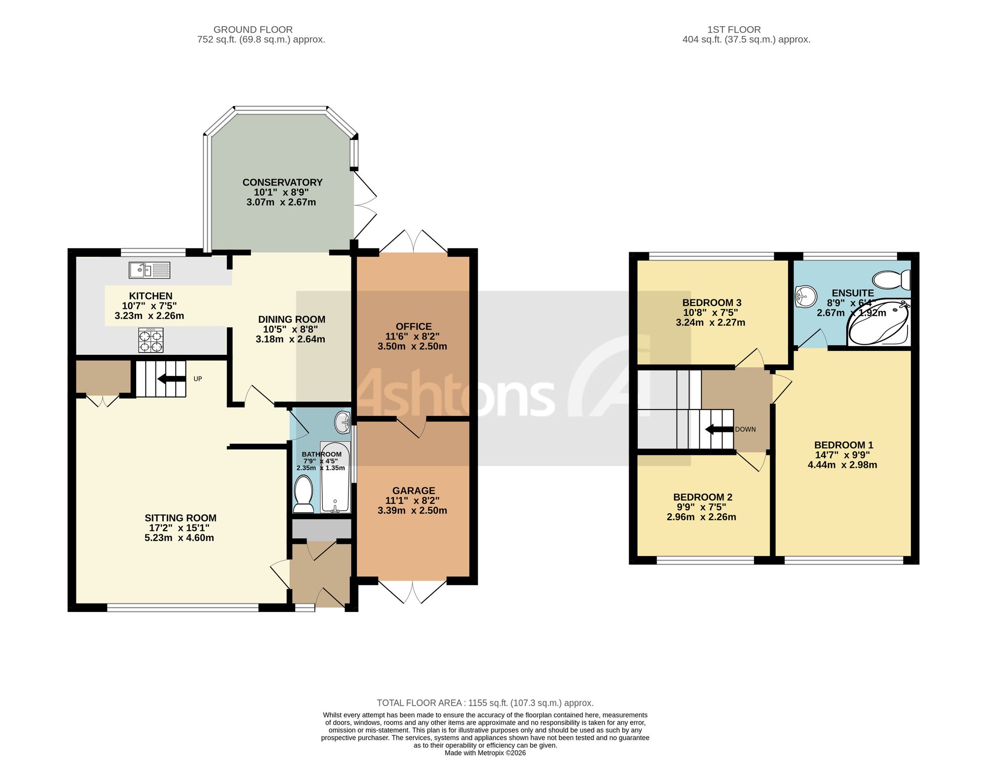 2 Chiltern Close, Wigan floorplan