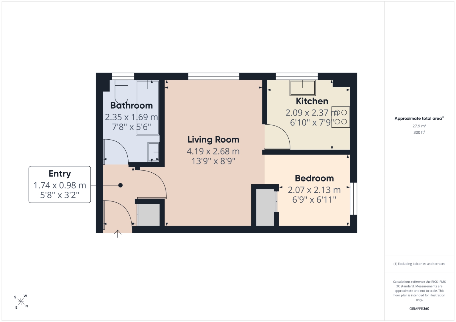 132, Redford Close, Middlesex floorplan