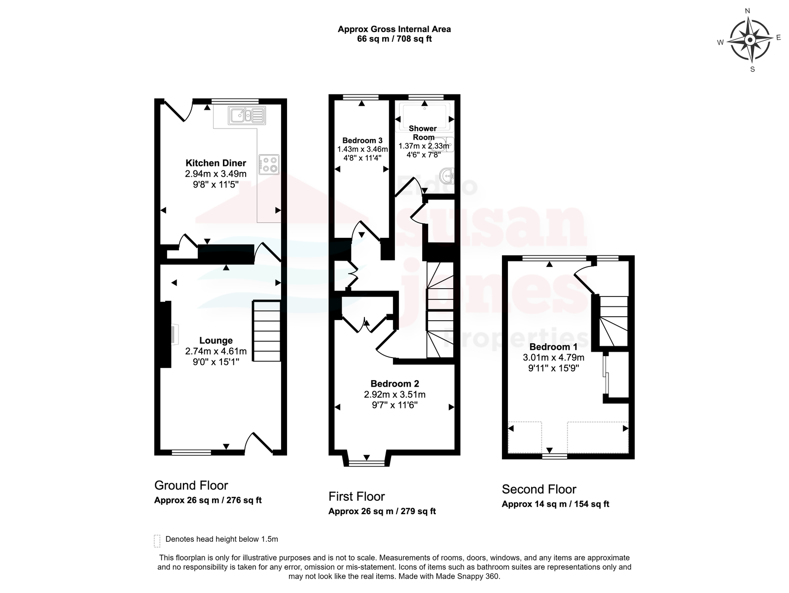 19 Kingshead Street, Pwllheli floorplan