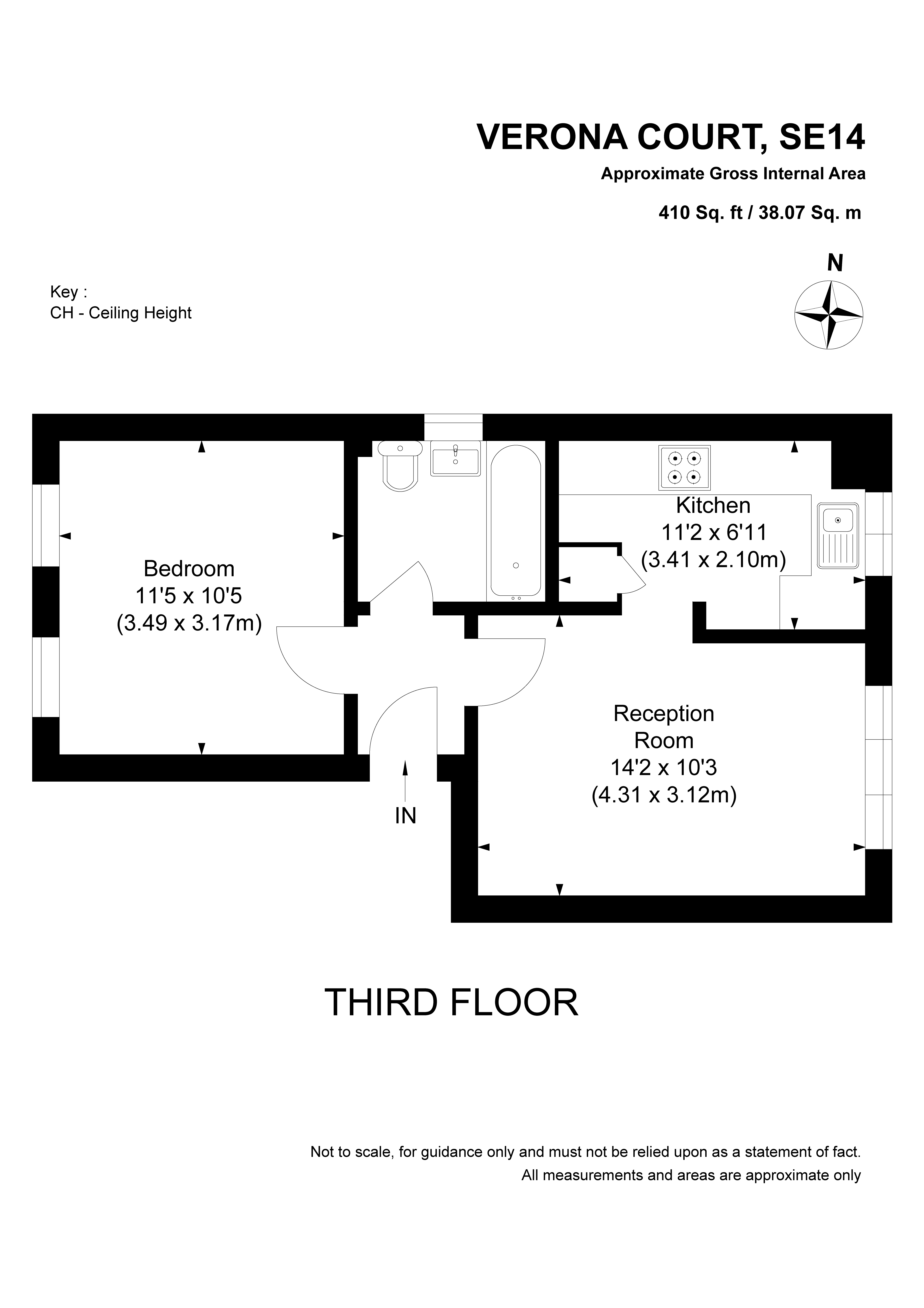 Flat 30, Verona Court, 5, Myers Lane, London floorplan