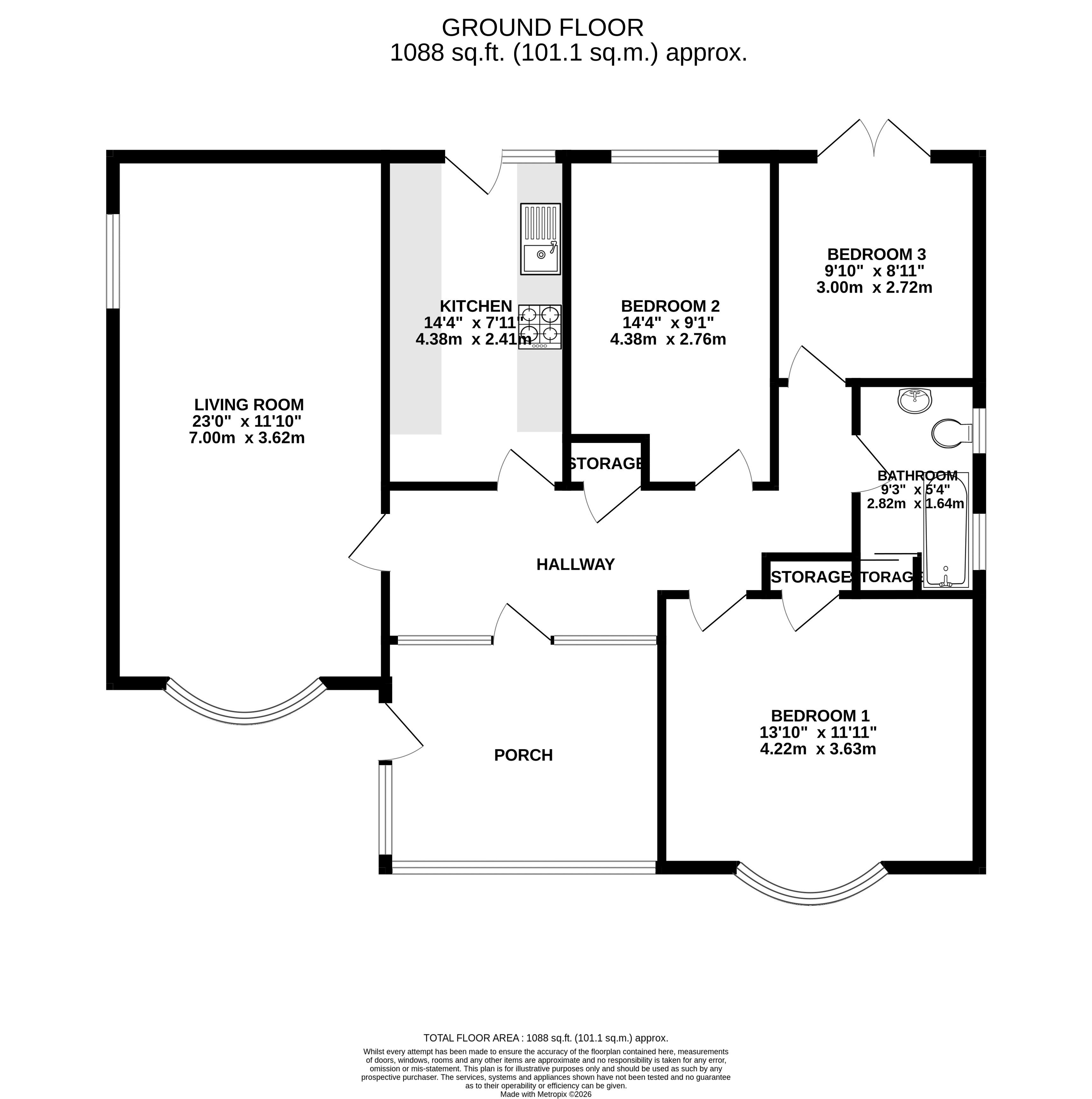 2, Amesbury Drive, Weston-Super-Mare floorplan
