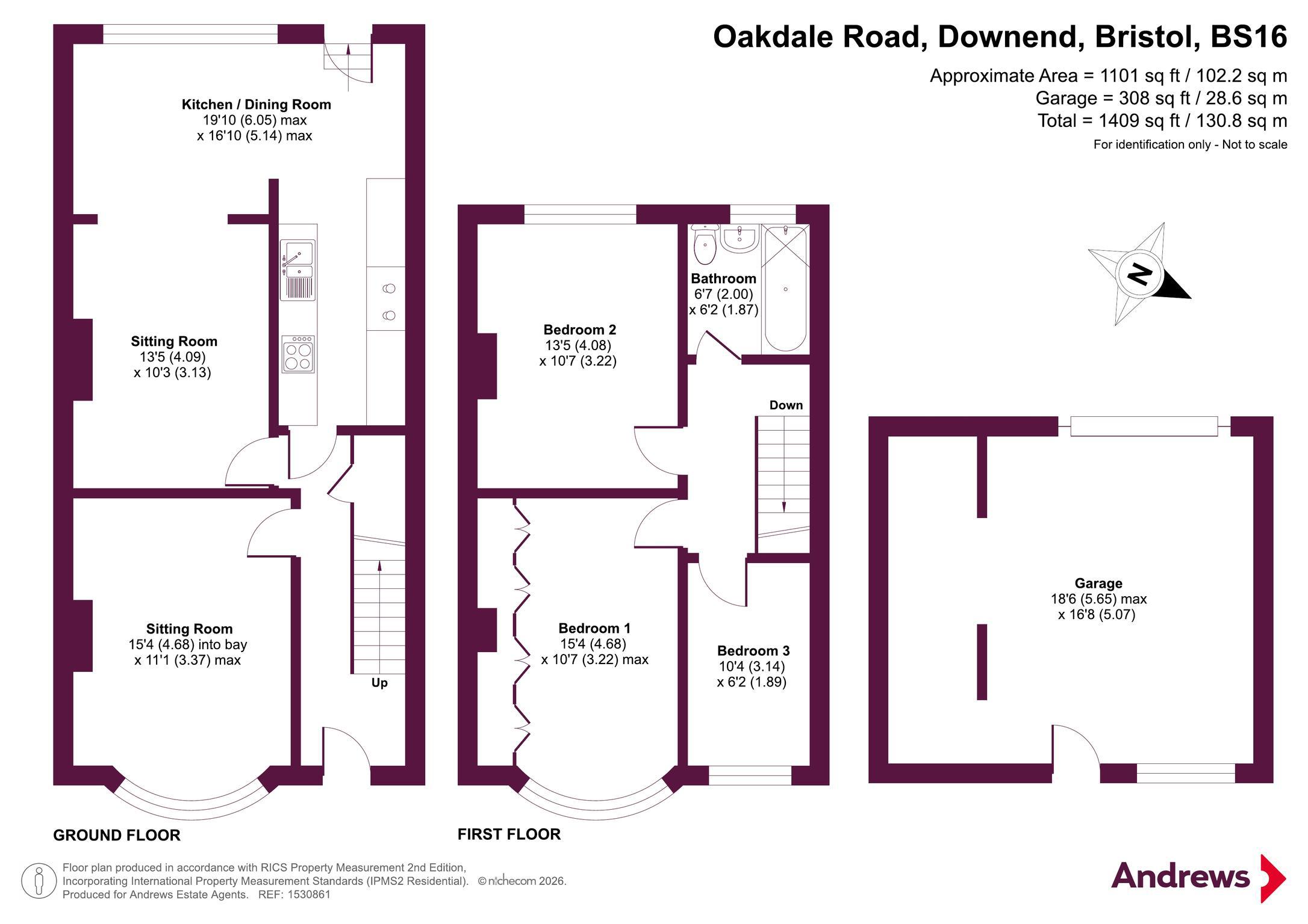 3, Oakdale Road, Bristol floorplan