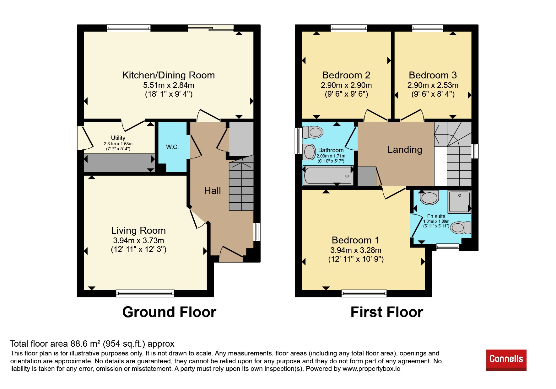 2, Butler Close, Leamington Spa floorplan