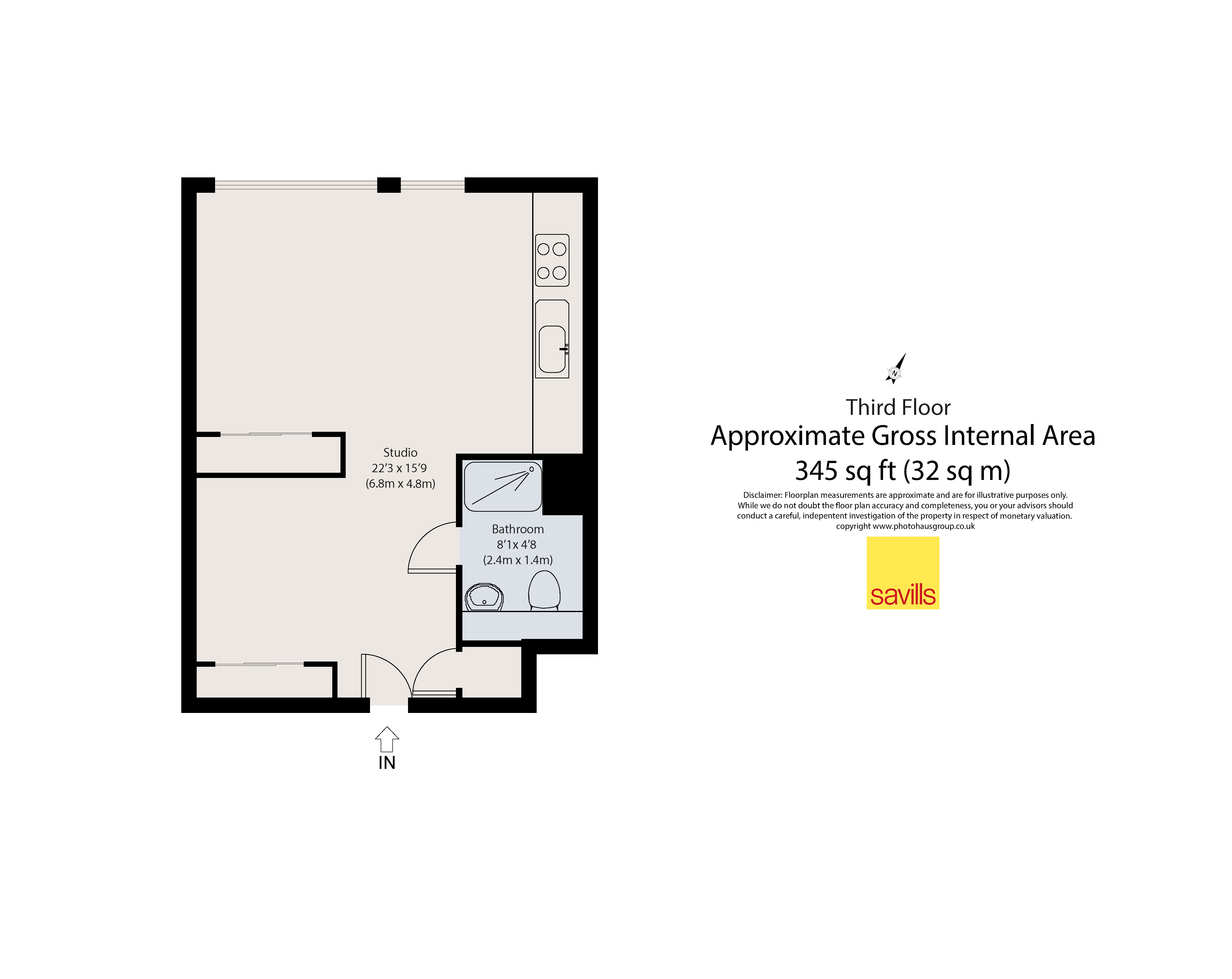 346, 12 Baltimore Wharf, London floorplan
