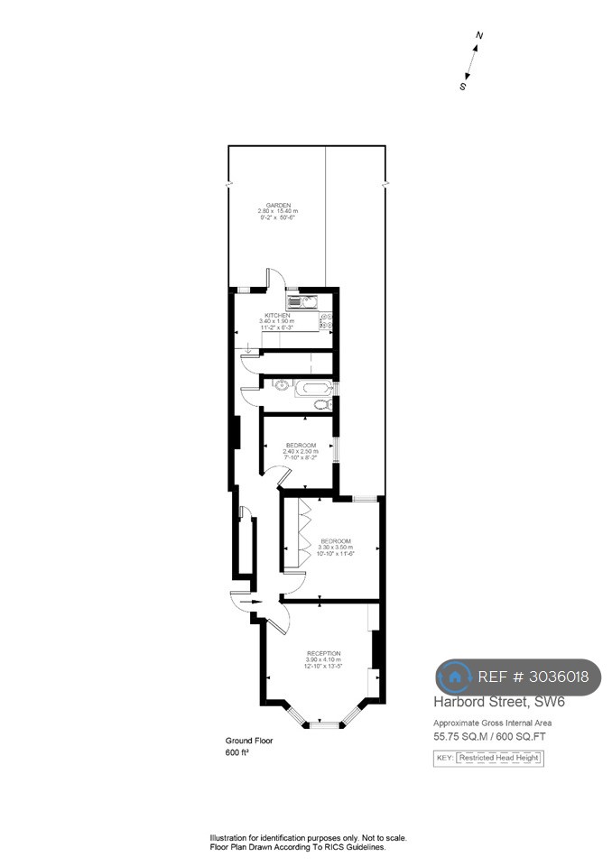 Ground Floor Flat, Harbord Street Fulham, London floorplan