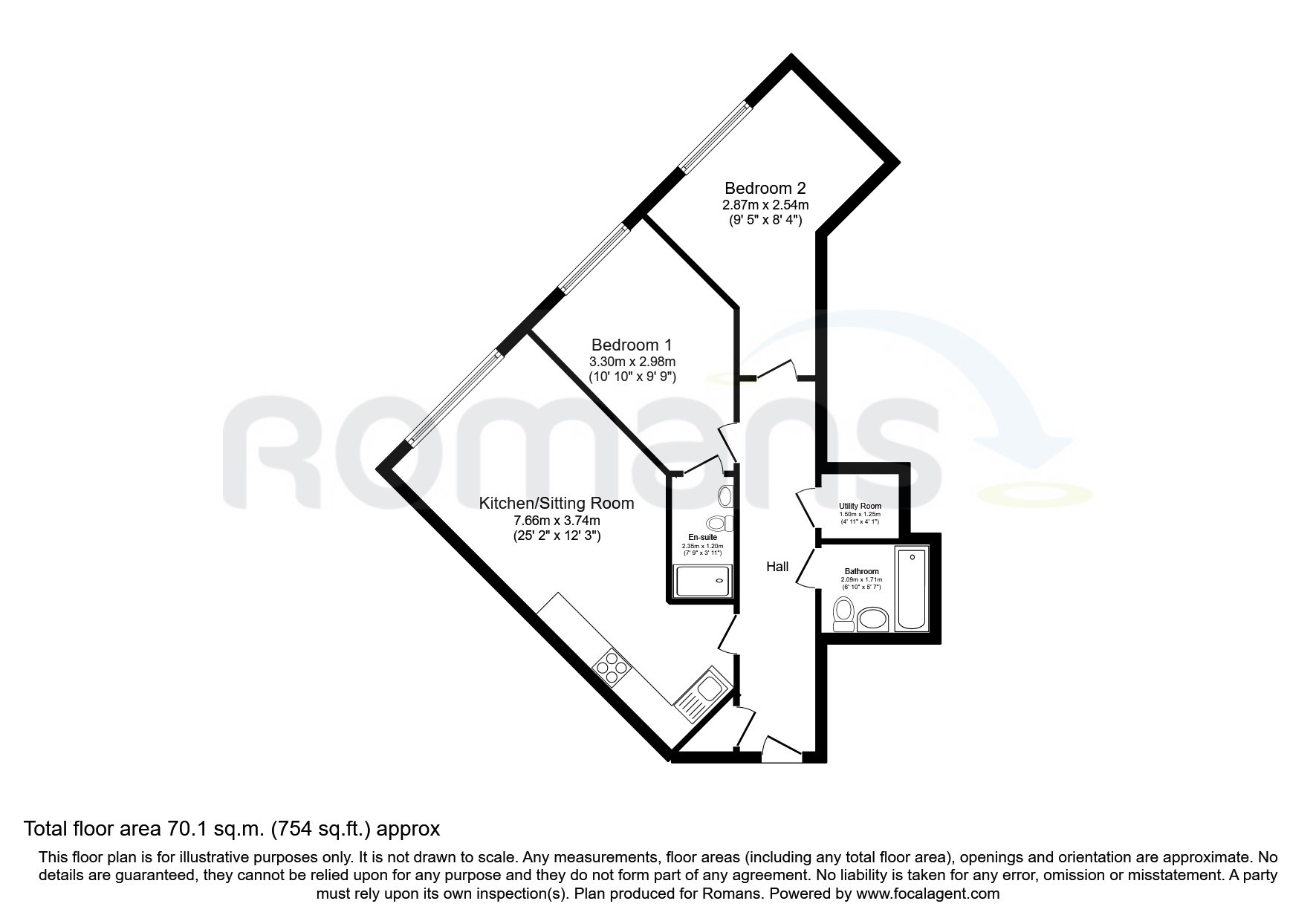 36, Compass Court, Cain Road floorplan