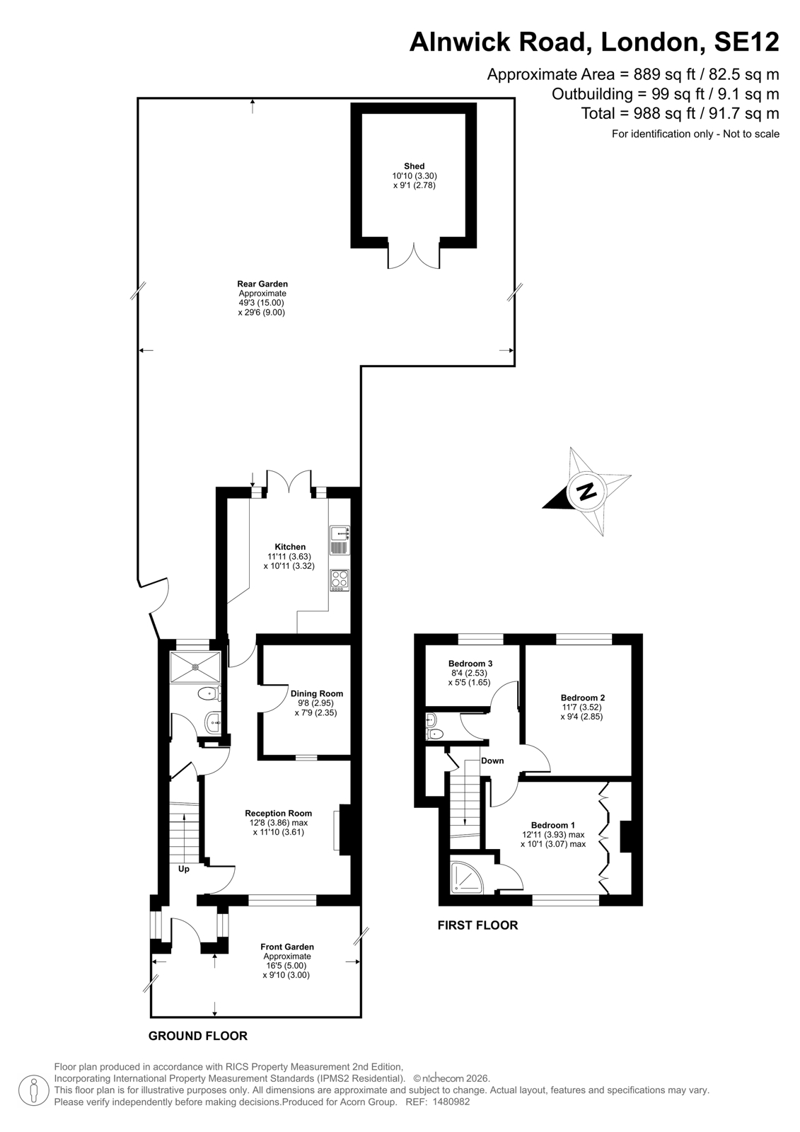 209, Alnwick Road, London floorplan