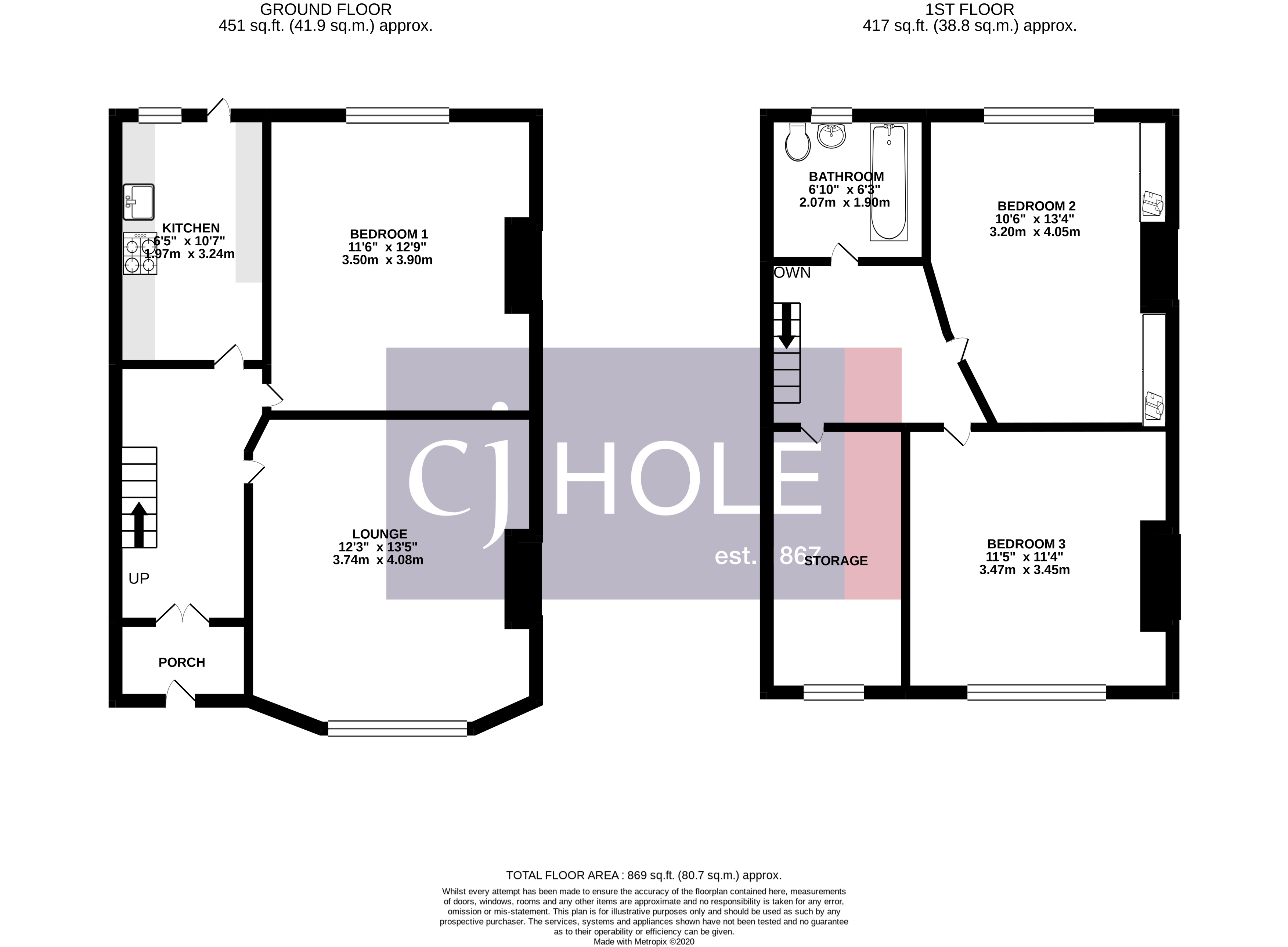 19, Park Road, Bristol floorplan