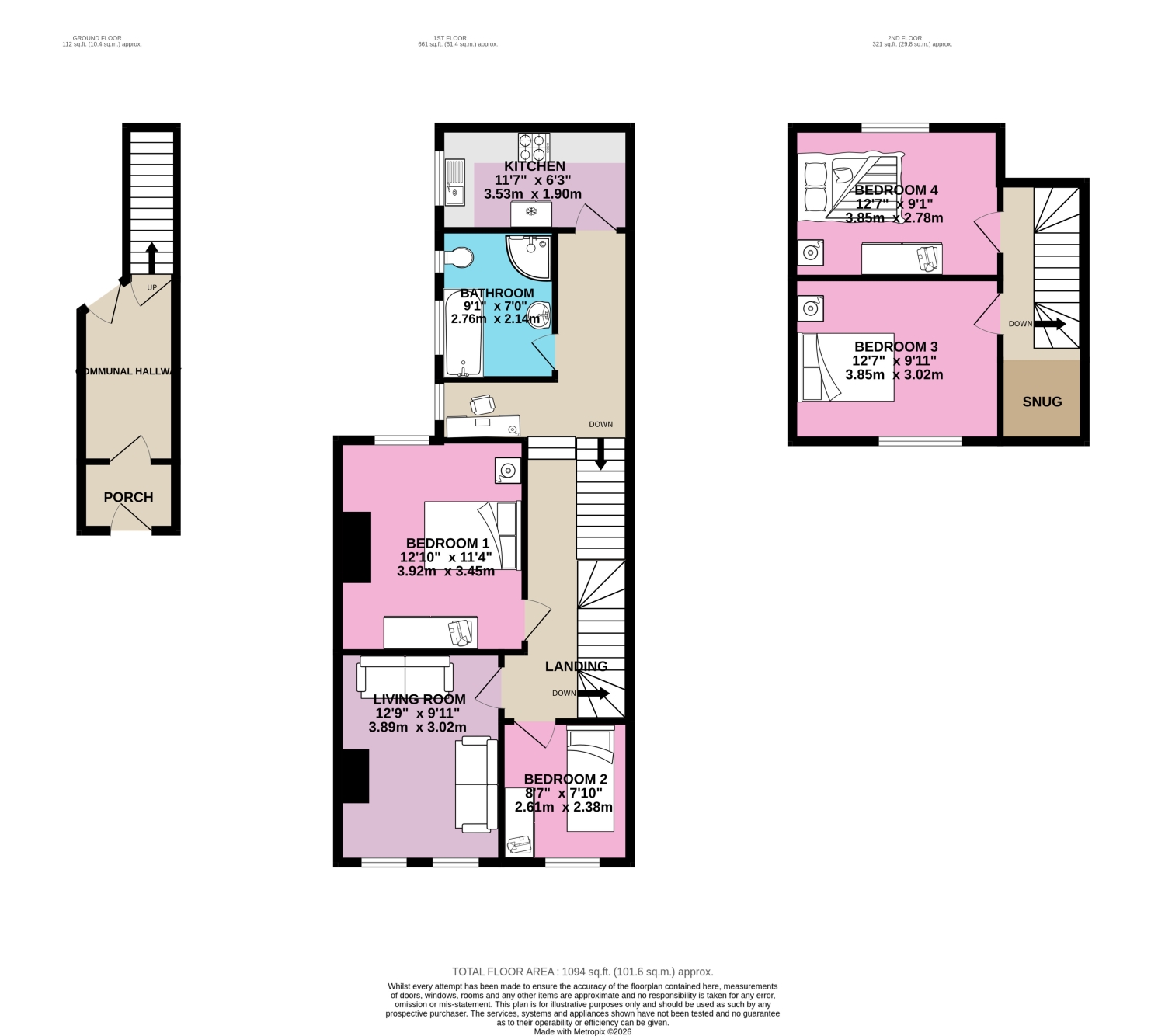 23, Leven Street, Saltburn-by-the-Sea floorplan