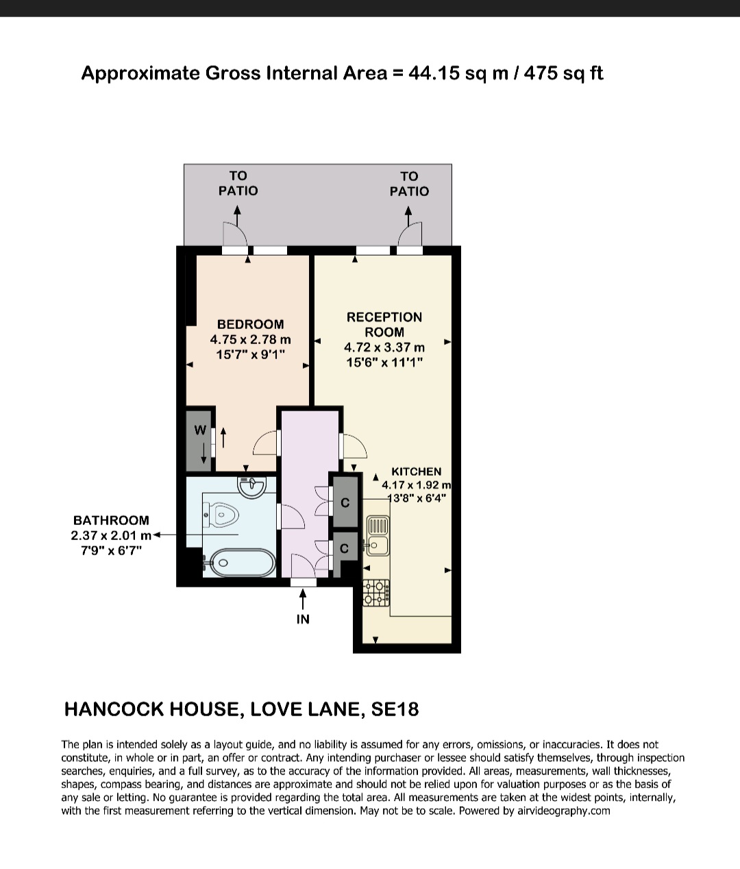 2, Hancock House, Love Lane, London floorplan
