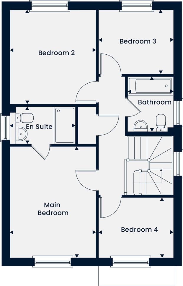 "The Arlington" at Vicarage Hill, Kingsteignton, Newton Abbot TQ12, 4 bedroom property for sale