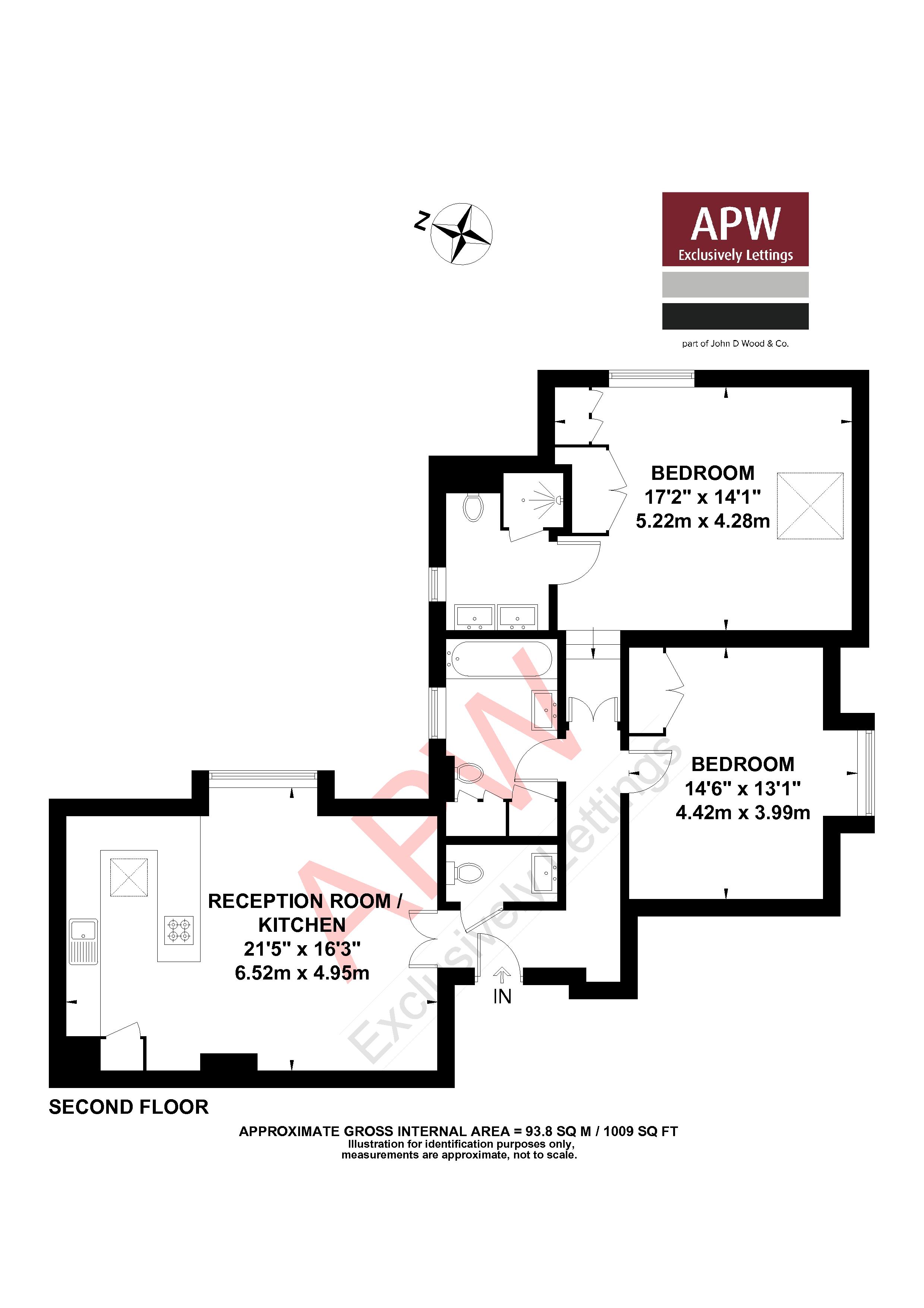 2 Bedrooms Flat to rent in Flat Leverton, St George's Avenue KT13