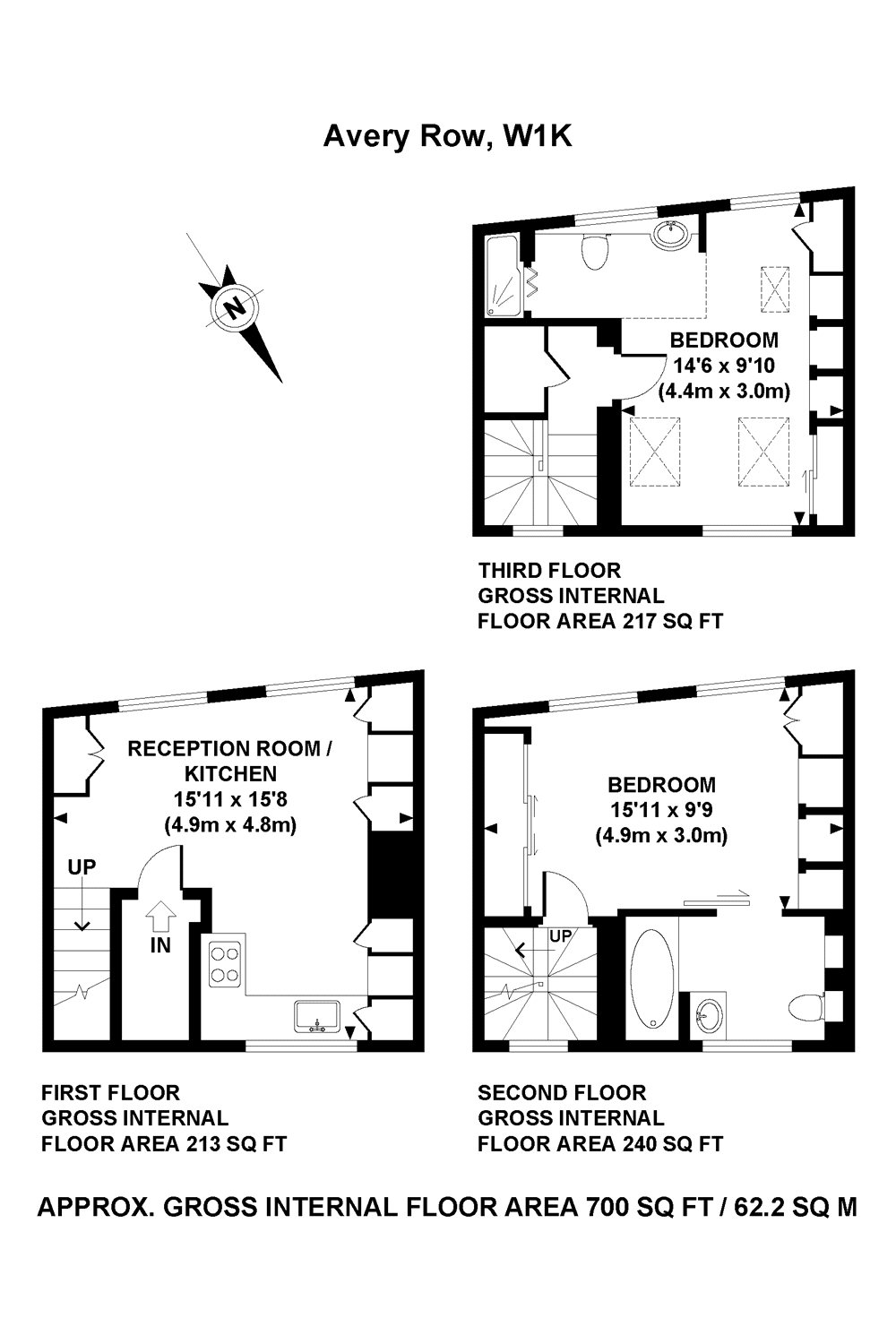 2 Bedrooms Maisonette to rent in Avery Row, London W1K