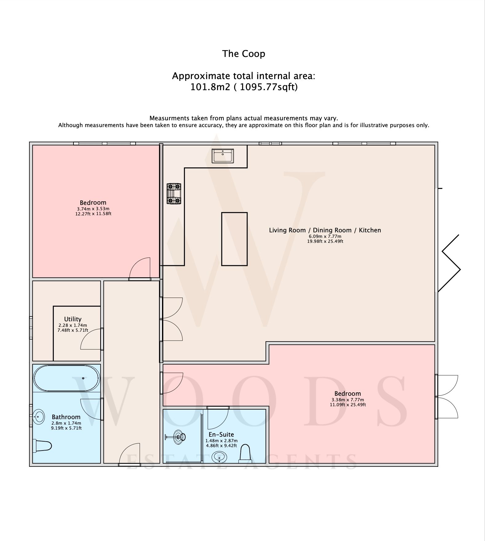 Barn 3 Woods Farm, Gravesend Road, Sevenoaks floorplan