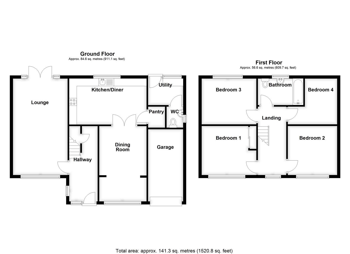 2, Malvern Avenue, Spalding floorplan