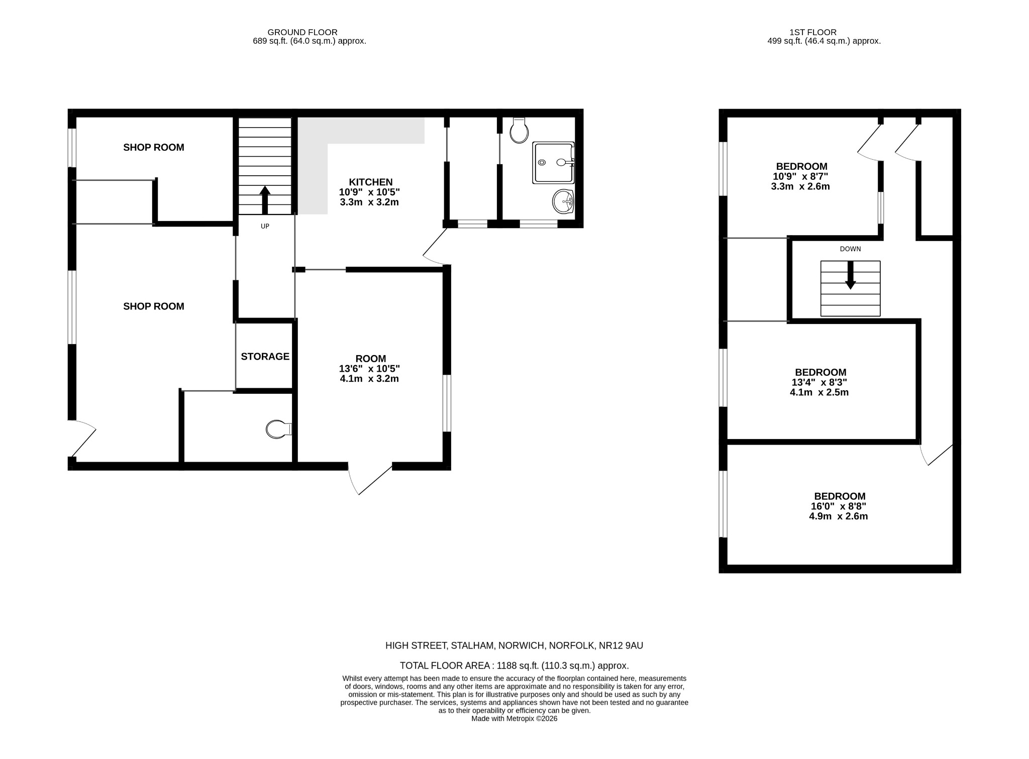 106 - 106A High Street, Stalham, Norfolk floorplan