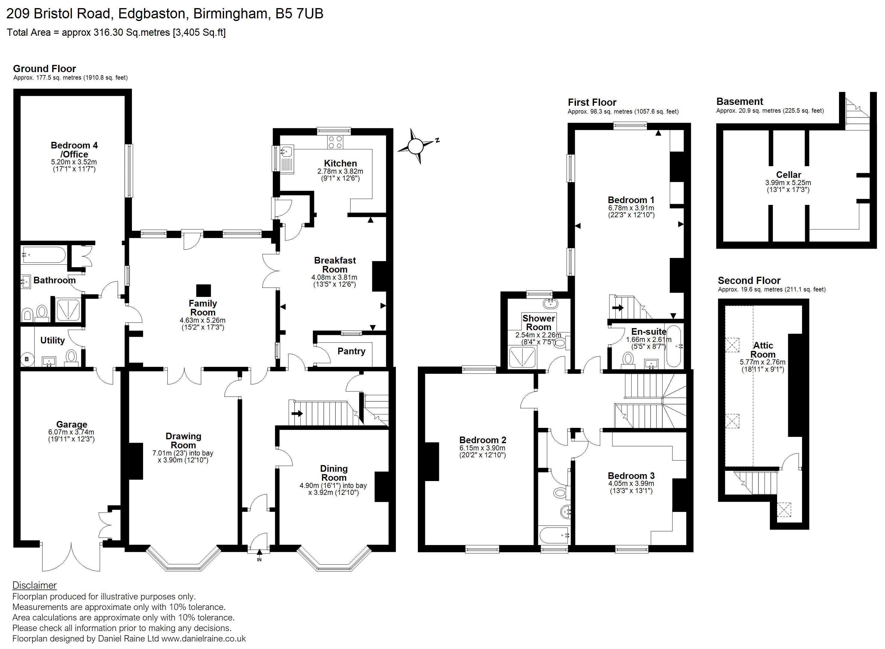 4 Bedrooms Semi-detached house for sale in Bristol Road, Edgbaston, Birmingham B5