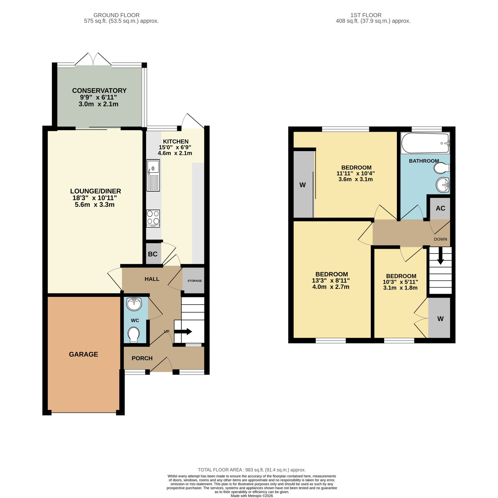 50, Albert Road, Ledbury floorplan